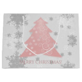 Roze feestelijke kerstboom - cadeautas (Voorkant)
