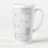 Roze feestelijke kerstboom latte Mok (Rechts)