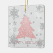 Roze feestelijke kerstboomkeramische Ornamenten (Links)
