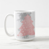 Roze feestelijke kerstboomkoffie Mok (Links)