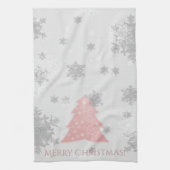 Roze feestelijke keukenhanddoeken voor kerstbomen (Verticaal)