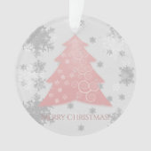 Roze feestelijke Ornament voor kerstbomen (voorkant)