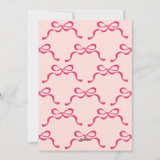 Roze Feestelijke Retro Trendy Bogen Ovaal Foto Feestdagenkaart (Achterkant)