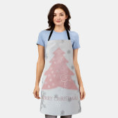 Roze feestelijke Schort voor kerstbomen (Gedragen)