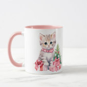 Roze Feesten Kitten Koffie Mok (Links)