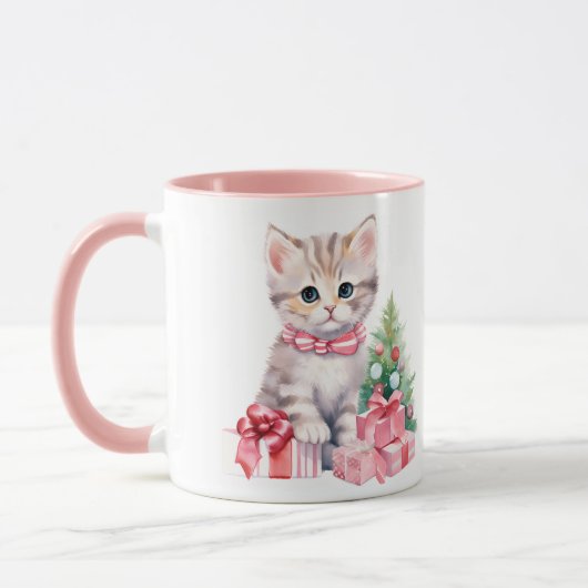 Roze Feesten Kitten Koffie Mok (Links)