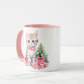 Roze Feesten Kitten Koffie Mok (Voorkant links)