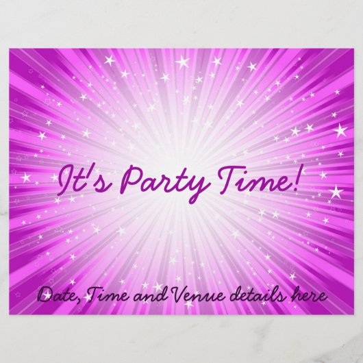 Roze Feestflyer Flyer (Voorkant)