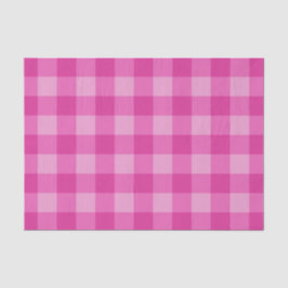 Roze Fel Tartan Schots Geruit Patroon Print Tissuepapier