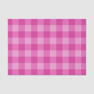 Roze Fel Tartan Schots Geruit Patroon Print Tissuepapier