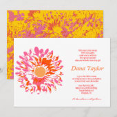 Roze feljoodse Baby Noeming Hebreeuws Kaart (Voorkant / Achterkant)