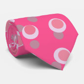 Roze, felroze en mauve stippen stropdas (Opgerold)
