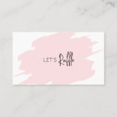 Roze Feminine Cute Business Logo Raffle Ticket (Achterkant)