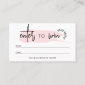 Roze Feminine Cute Business Logo Raffle Ticket (Voorkant)