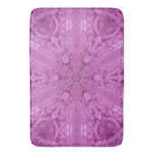 Roze Feminine Lace Kaleidoscope Snowflake Badmat (Voorkant Verticaal)