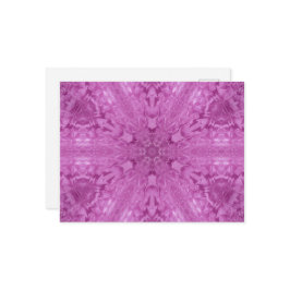 Roze Feminine Lace Kaleidoscope Snowflake Briefkaart