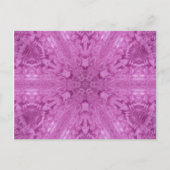Roze Feminine Lace Kaleidoscope Snowflake Briefkaart (Voorkant)