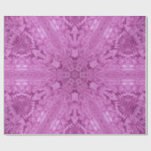 Roze Feminine Lace Kaleidoscope Snowflake Cadeaupapier (Vlak)