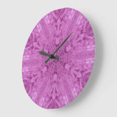 Roze Feminine Lace Kaleidoscope Snowflake Grote Klok (Hoek)