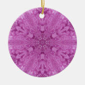 Roze Feminine Lace Kaleidoscope Snowflake Keramisch Ornament (Voorkant)