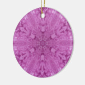 Roze Feminine Lace Kaleidoscope Snowflake Keramisch Ornament (Links)