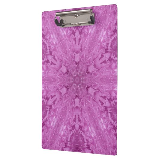 Roze Feminine Lace Kaleidoscope Snowflake Klembord (Links)