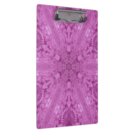 Roze Feminine Lace Kaleidoscope Snowflake Klembord (Rechts)