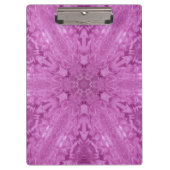 Roze Feminine Lace Kaleidoscope Snowflake Klembord (Voorkant)