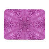 Roze Feminine Lace Kaleidoscope Snowflake Magneet (Horizontaal)