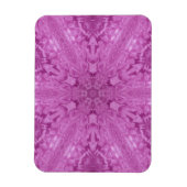Roze Feminine Lace Kaleidoscope Snowflake Magneet (Verticaal)