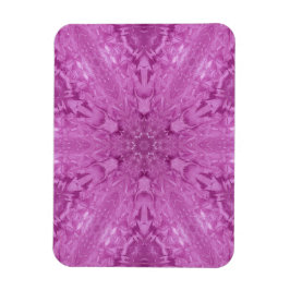 Roze Feminine Lace Kaleidoscope Snowflake Magneet