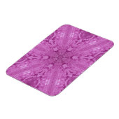 Roze Feminine Lace Kaleidoscope Snowflake Magneet (Linkerzijde)