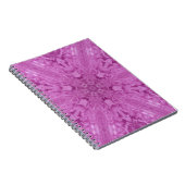 Roze Feminine Lace Kaleidoscope Snowflake Notitieboek (Rechterzijde)