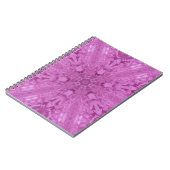 Roze Feminine Lace Kaleidoscope Snowflake Notitieboek (Linkerzijde)
