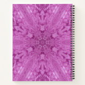 Roze Feminine Lace Kaleidoscope Snowflake Notitieboek (Achterkant)
