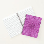 Roze Feminine Lace Kaleidoscope Snowflake Notitieboek (Binnen)