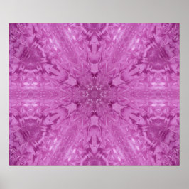 Roze Feminine Lace Kaleidoscope Snowflake Poster