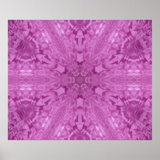 Roze Feminine Lace Kaleidoscope Snowflake Poster (Voorkant)