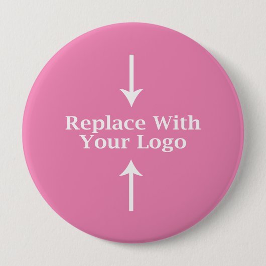 Roze Feminine Logo Sjabloon Ronde Button 4,0 Cm (Voorkant)