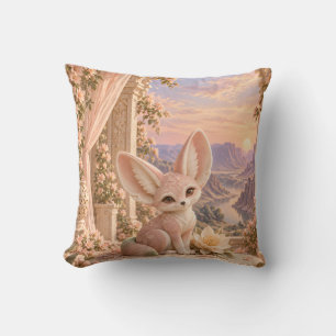 Roze Fennec Vos Woestijn Zonsondergang Bloesem Ter Kussen