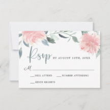 Roze fiasappel Elegant Wedding RSVP