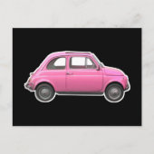 Roze fiat 500 Cinquecento -zestig auto Briefkaart (Voorkant)
