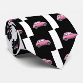 Roze fiat 500 Cinquecento -zestig auto Stropdas (Opgerold)
