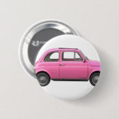 Roze fiat 500 Italiaanse auto Ronde Button 5,7 Cm (Voorkant /achterkant)