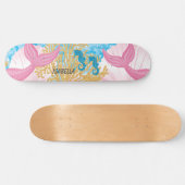 Roze fiberskateboard van de Zeemeermin Persoonlijk Skateboard (Horizontaal)