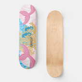 Roze fiberskateboard van de Zeemeermin Persoonlijk Skateboard (Voorkant)