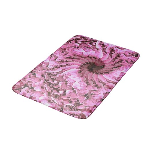 Roze Fibonacci Floral Bathmat Badmat (Gekanteld)