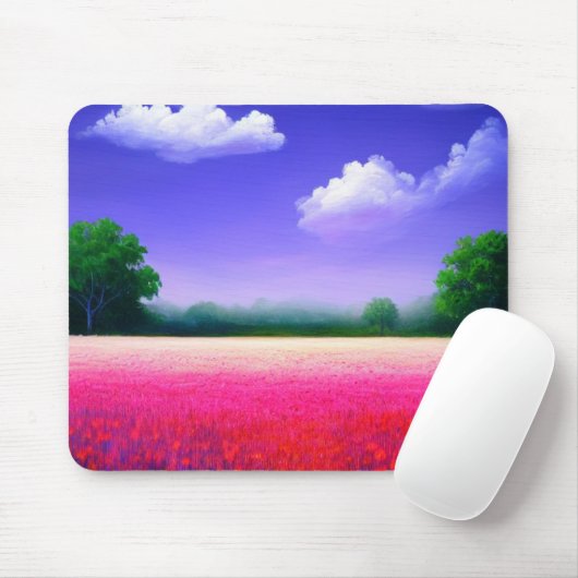 Roze fieldmousepad muismat (Met muis)
