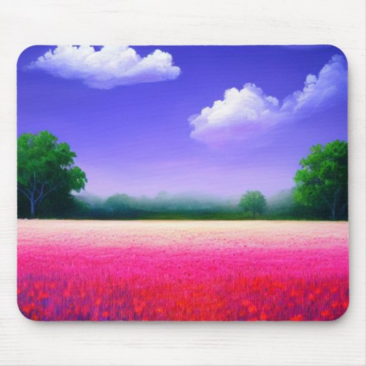 Roze fieldmousepad muismat (Voorkant)
