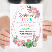 Roze Fiesta Graduation Party Uitnodiging